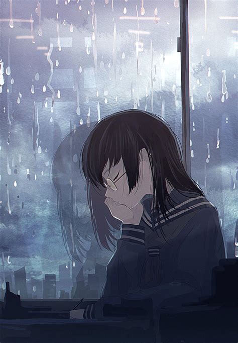 Anime Sad Girl Wallpapers Top Free Anime Sad Girl Backgrounds Wallpaperaccess