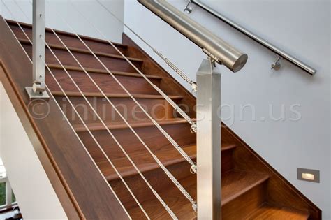 Manchester stairs limited promises that our stairs are hand finished to perfection before being assembled and delivered to you. Tan - CA - Inline Design Cable Railing | Cable railing, Stairway design, Steel stairs