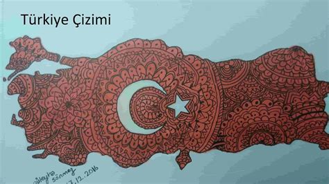 Türkiye Çizimi Doodle Drawing Turkey Map TR TERÖRELANETOLSUN