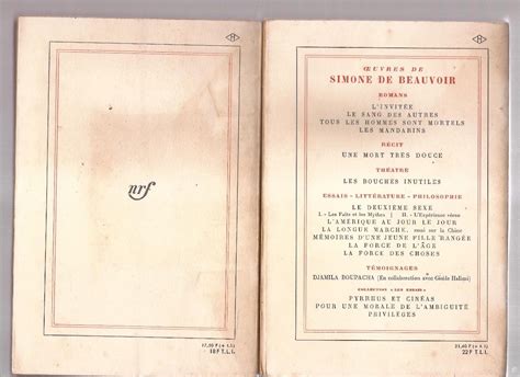 Le Deuxieme Sexe Simone De Beauvoir - Livro Simone De Beauvoir Le Deuxiéme Sexe Em 2 Volumes 1949 - R$ 180,00
