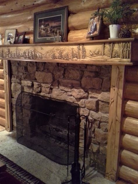 Log Home Fireplace Mantel Fireplace Mantels And Shelves