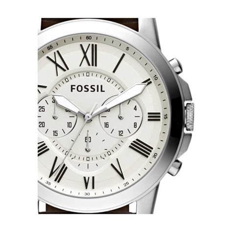 Reloj Fossil Grant Chronograph Brown Leather Para Caballero Fs4735