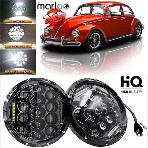 7 Inch Cree Led Headlights Upgrade Hilow Beam Round Kit For Vw Beetle