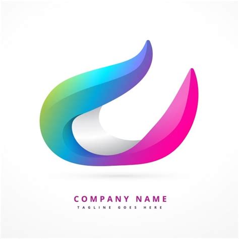 Free Vector Colorful Logo In 3d