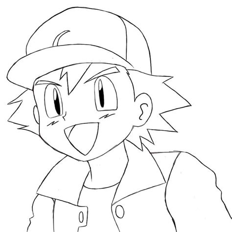 How To Draw Ash Ketchum Easy Pokemon Drawings Pokemon Sketch