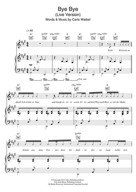 Um klaviernoten für anfänger zu erkennen, sollte man sich die untere notenzeile genauer wähle klaviernoten mit nicht zu vielen akkorden aus, damit dir das lesen der pianopartitur leichter fällt. Bye Bye sheet music by Cro (Piano, Vocal & Guitar (Right ...