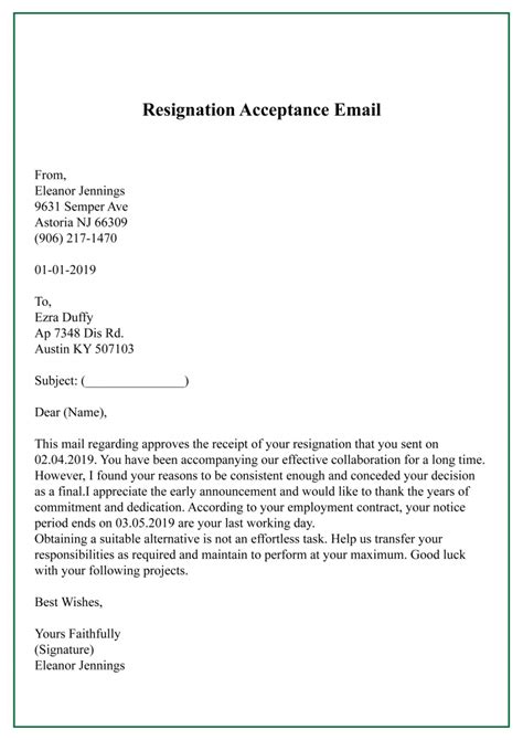 Letter Of Job Resignation Example Cover Letter