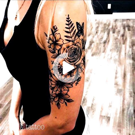 Upper Arm Flower Tattoo Idea Tattooideas Cool Tattoos In 2020
