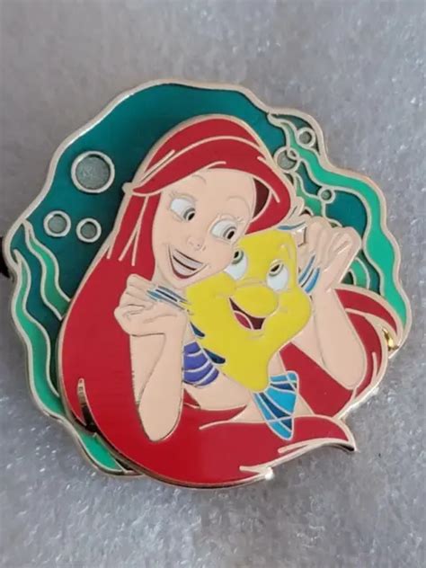 disney pin ariel and flounder the little mermaid double layered pin as shown 15 50 picclick