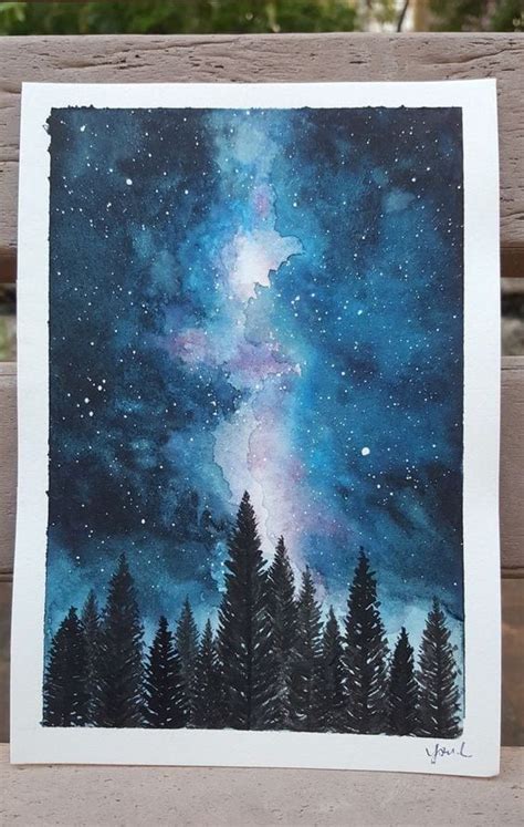 20 Beautiful Watercolor Night Sky Painting Ideas And Inspiration