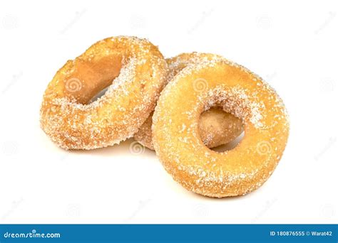 Sugar Ring Donut Isolated On White Background Stock Image Image Of