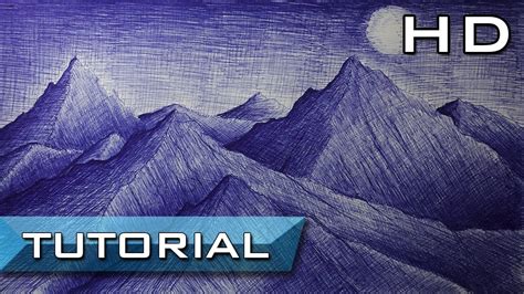How To Draw Mountains With Pencil Step By Step Drawing A