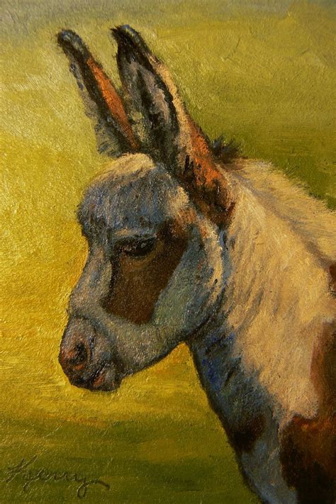 Spotted Donkey 1 25x35 Oil Painted Horse Traditional Paintings
