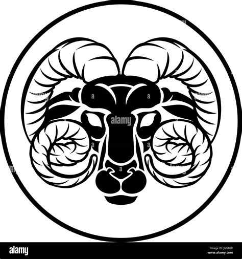 Aries Zodiac Astrology Ram Sign Stock Vector Image And Art Alamy