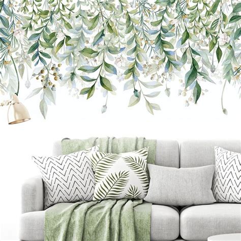 Vines Wall Decal Plant Vine Wall Decals Leaf Wall Stickers Etsy