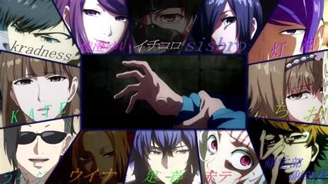 Having survived a ghoul attack, ken finds himself altered forever. unravel All Character Sing Op FULL (Tokyo Ghoul) - YouTube