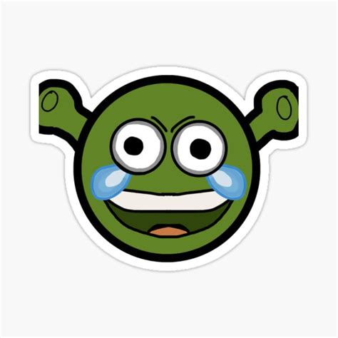 Shrek Scary Laugh Emoji Sticker For Sale By Bookusmustardo Redbubble
