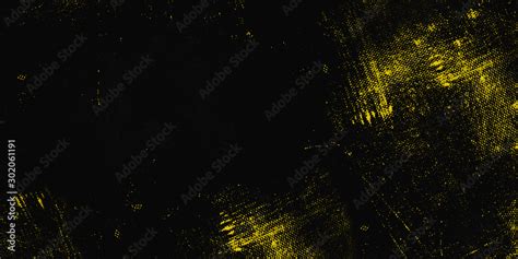 Black With Yellow Grunge Background With Interesting Texture Stock