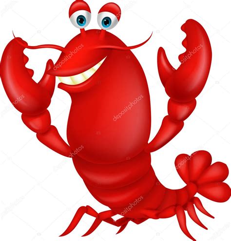 Cute Lobster Cartoon — Stock Vector © Tigatelu 25419431
