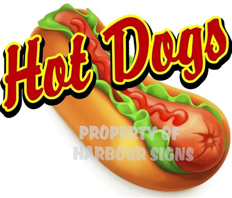 14 Hot Dogs Decal Concession Food Truck Cart Restaurant Vinyl Menu