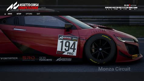 Assetto Corsa Competizione QUALIFYING RACE SETUPS Monza Honda NSX