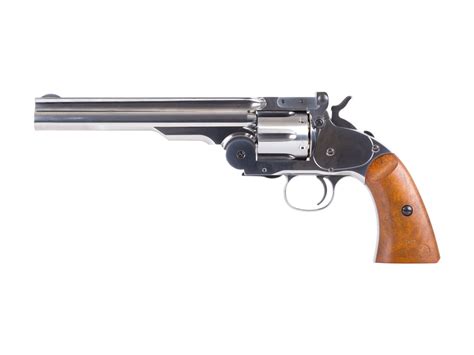 Schofield No 3 Nickel Co2 Bb Revolver Full Metal Air Guns