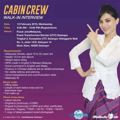 445k likes · 316 talking about this. Malindo Air Flight Stewardess Recruitment-Feb 2019 (KUL ...