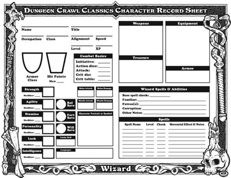 Rpg Stats Template