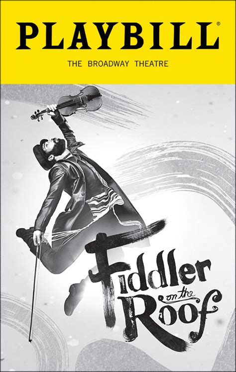 Fiddler On The Roof Broadway Broadway Theatre 2015 Playbill