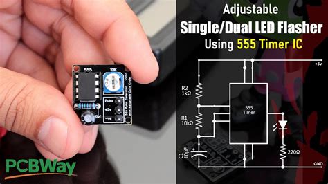 Adjustable Single Dual Led Flasher Using Timer Ic Youtube