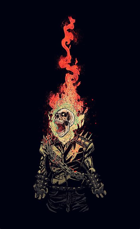 Motoqueiro Fantasma Ghost Rider Wallpaper Skull Wallpaper Marvel
