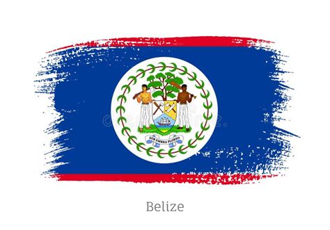 Belize Official National Flag And Coat Of Arms Stock Vector