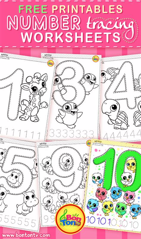 Numbers - Free Preschool Printables - Worksheets and Coloring Pages for