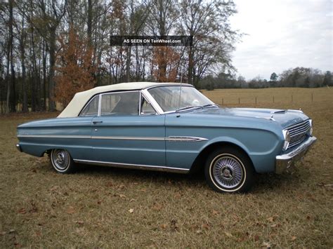 1963 Ford Falcon Futura Convertible Viking Blue White Top 6 Cyl