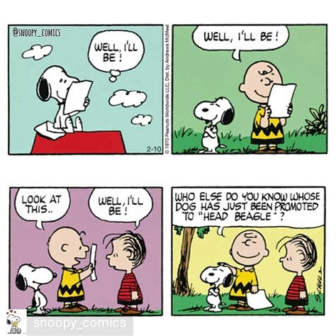 Credit To Snoopy Comics Snoopy S Been Promoted Snoopycomics