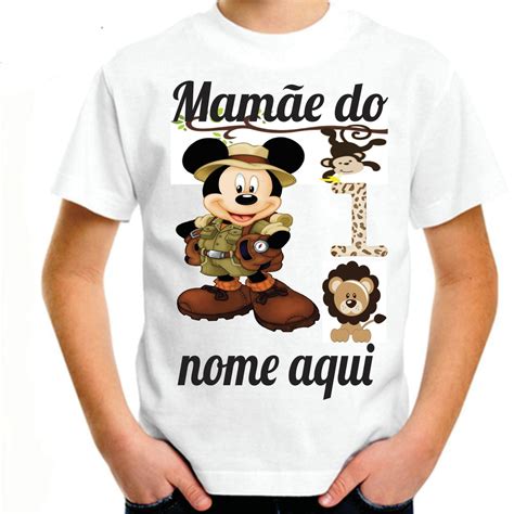 Camiseta Personalizada Mickey Safari No Elo7 Personalizacao Criativa