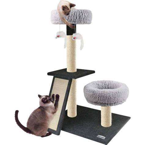 Paws And Claws Catsby Scratching Post With Ramp And Double Lounger Woolworths