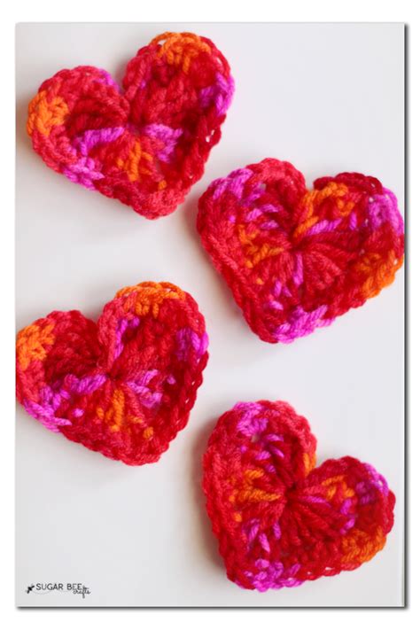 Crocheted Hearts and Yarn Organization - Sugar Bee Crafts | Yarn organization, Crochet heart ...