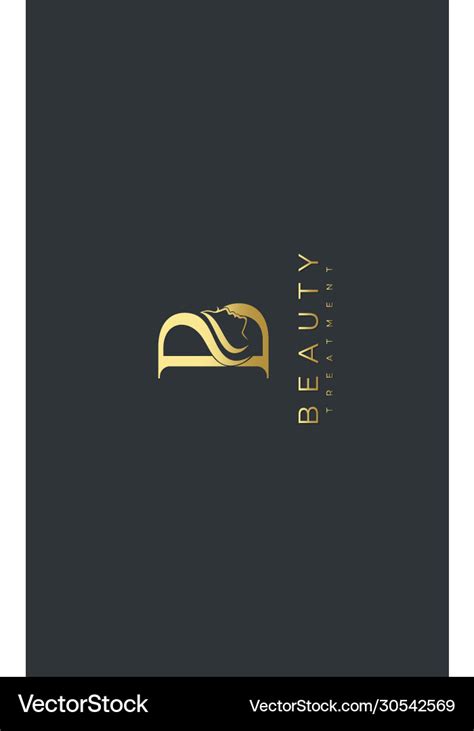 Letter B Beauty Face Logo Design Royalty Free Vector Image