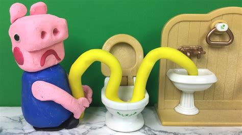 Peppa Pig Play Doh Toilet Training George Peeing English Episode