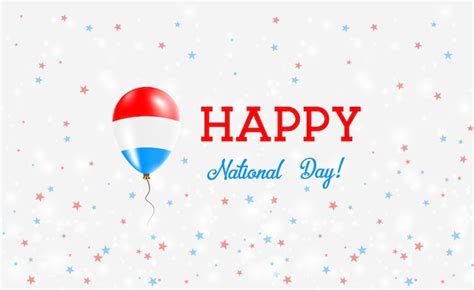 Cartel patriótico del día nacional de luxemburgo globo de goma volador