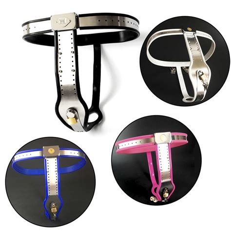 Stainless Steel Female Chastity Belts Removable T Type Chastity Device