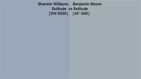 Sherwin Williams Solitude Sw 6535 Vs Benjamin Moore Solitude Af 545