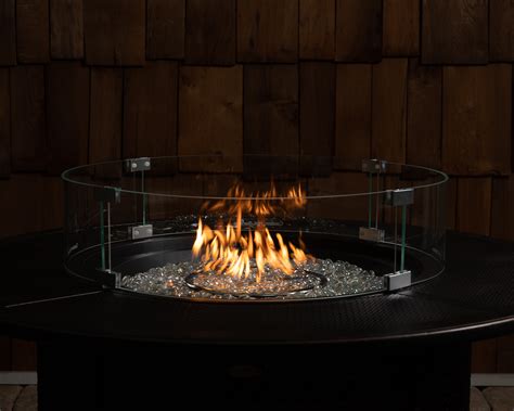 Tempered Glass Wind Guard For Round Fire Pits Well Traveled Living