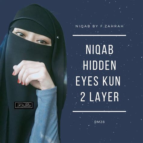 Fzahrah Niqab Hidden Eyes Kun 2 Layer Niqab Khuruj Niqab Masturat