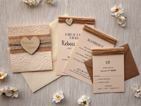 Burlap Wedding Invitation Kits Abc Wedding