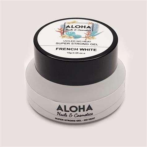 Super Strong No Heat Gel G Aloha Nails Cosmetics French White