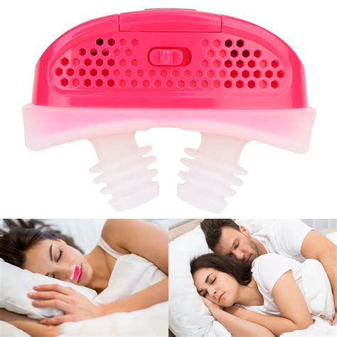 Odomy Red Mini Cpap Anti Snoring Device Sleep Aid Apnea Stop Snore Stopper Nose Machine