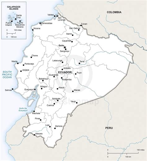 Political Map Of Ecuador