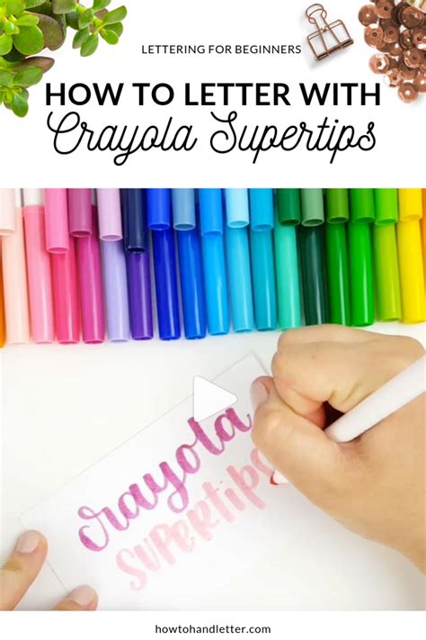 Learn How To Hand Letter With Crayola Supertips Click Here To Watch My